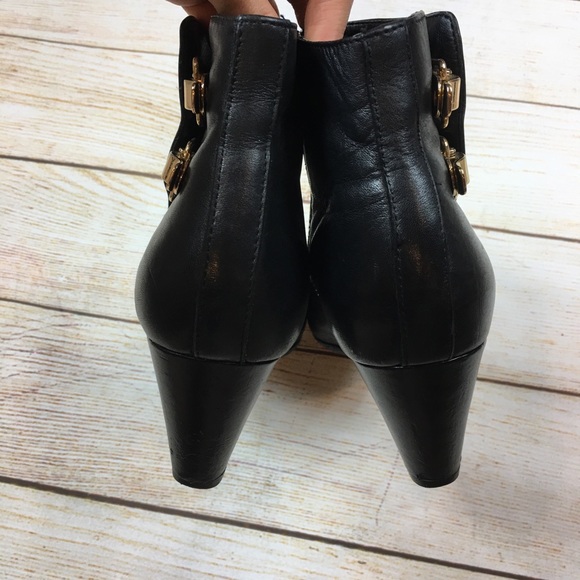 Sam Edelman Marmont Black Leather Ankle Boots - Picture 5 of 8